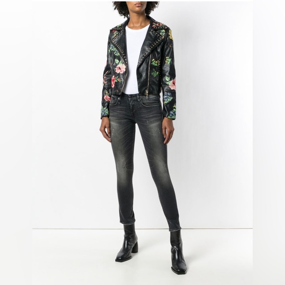 R13 Kate Skinny Jeans | Low Rise | Cropped | Distressed | Sz 26 | Made in Italy - Picture 6 of 10